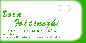 dora foltinszki business card